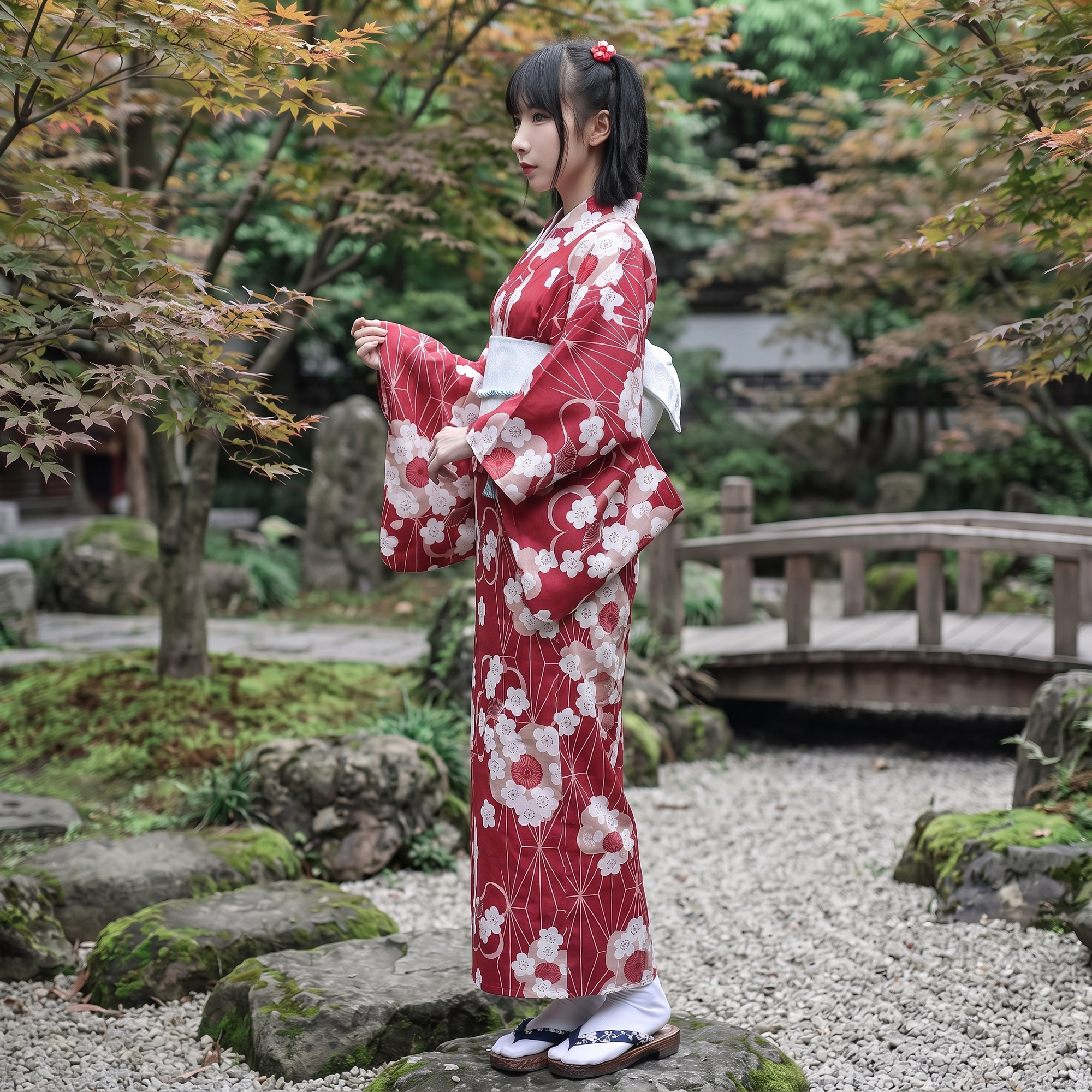 Women’s Kimono Dress with Obi Belt
