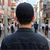 Black Japanese Mens Cap