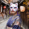 Fashion White Kitsune Mask