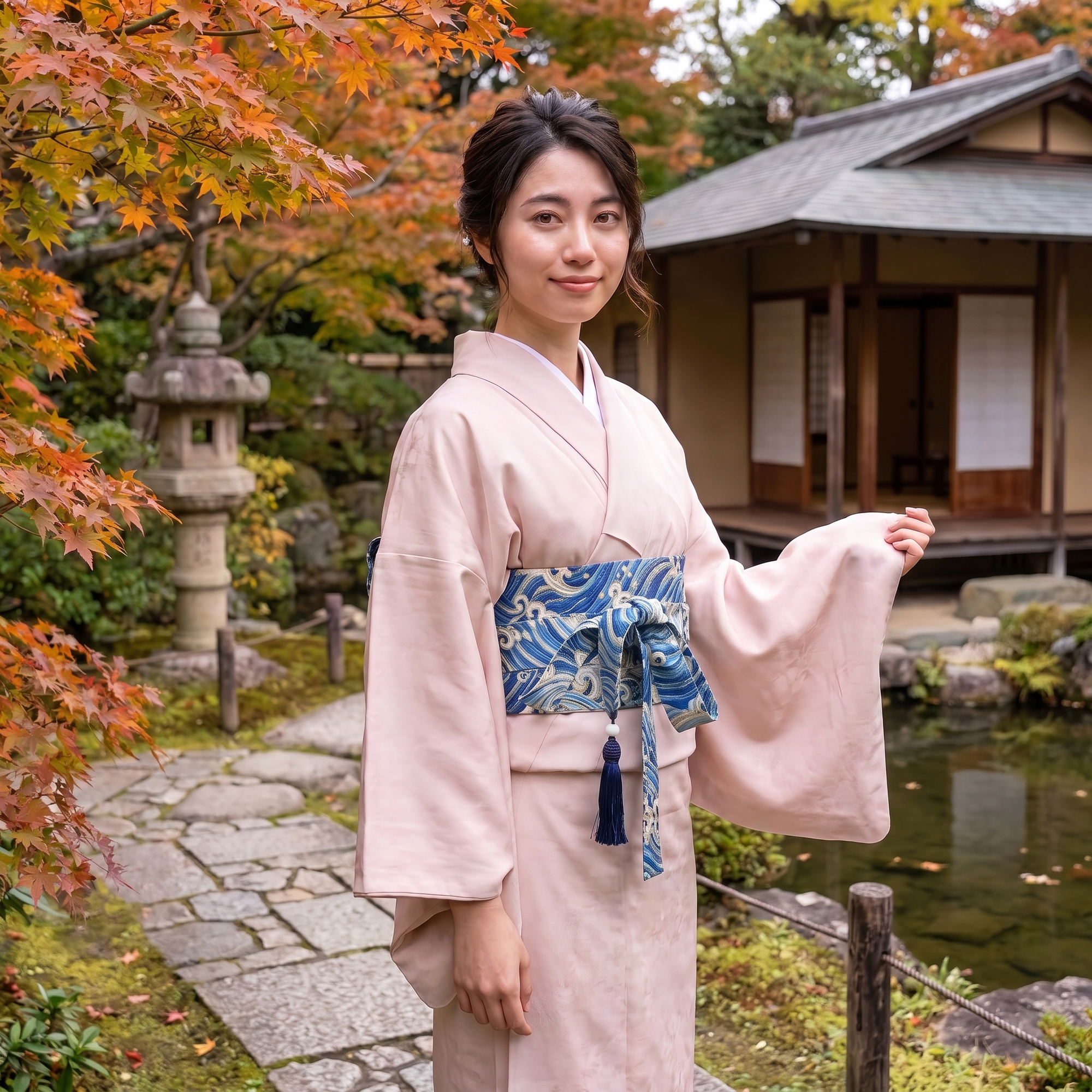 Japanese Retro Embroidered Obi Belt