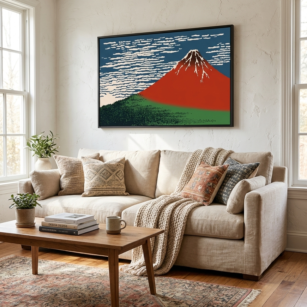 Japanese Mount Fuji Painting