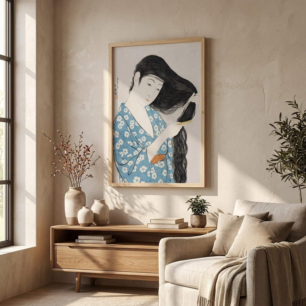 Japanese Women Painting Wall Art