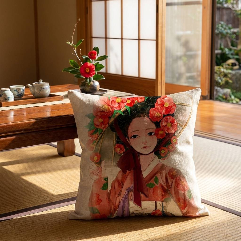 Traditional Geisha Cushion Cover