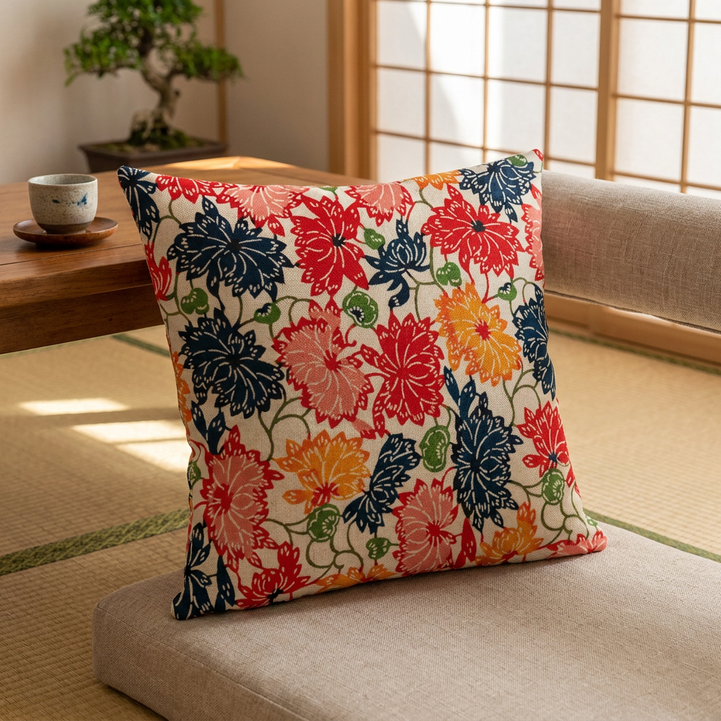 Traditional Peonies Cushion Cover
