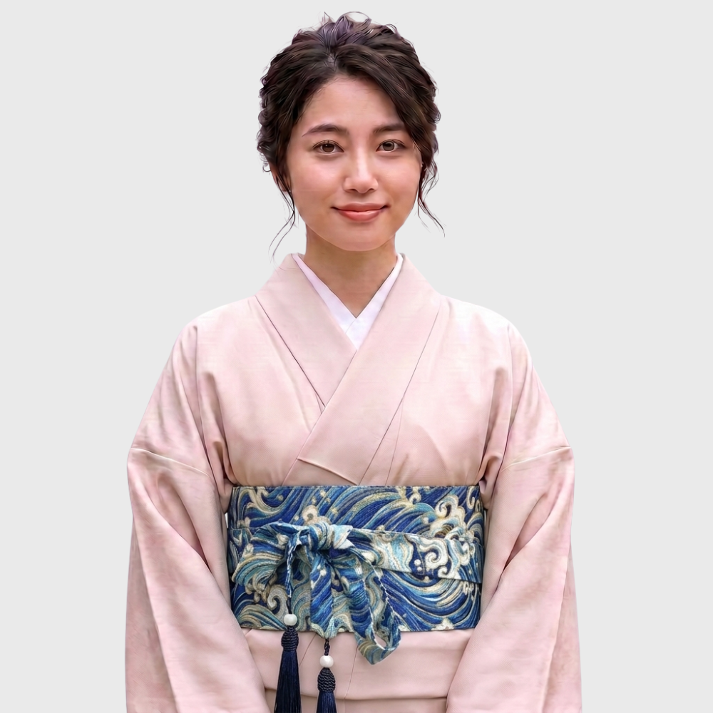 Japanese Retro Embroidered Obi Belt