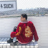 2020 Autumn Street Trend New Dragon Embroidery Baseball Clothing Zipper Flower Wine Red Jacket O-Neck Women Service Coat JK791