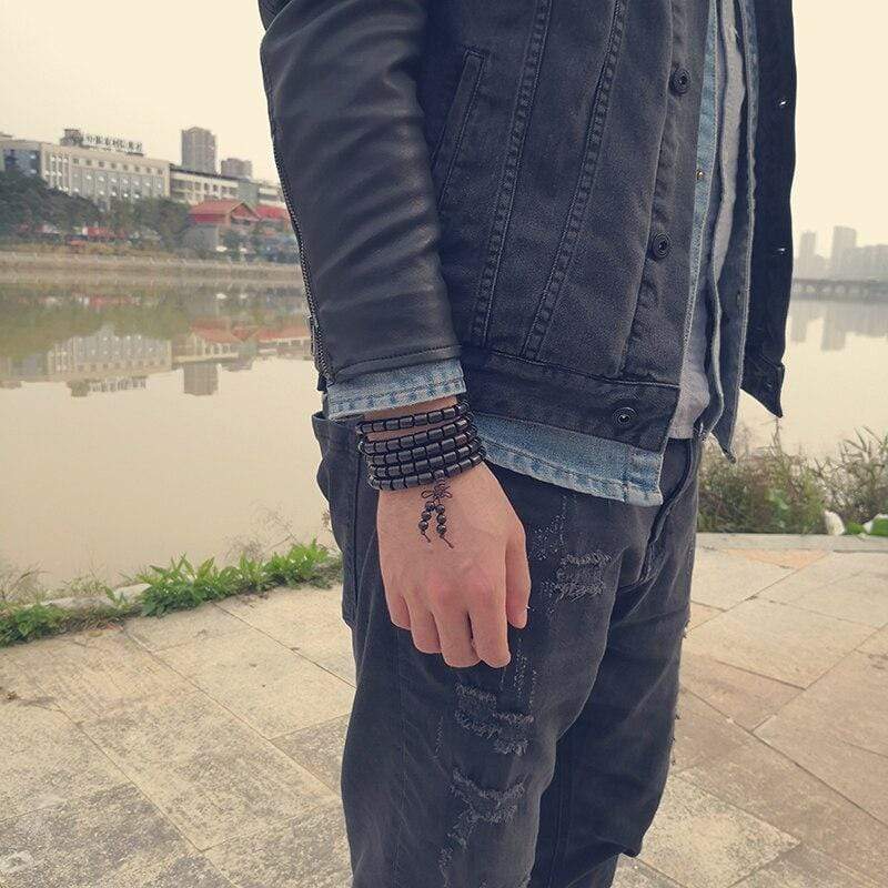 Black Juzu </br> Japanese Bracelet