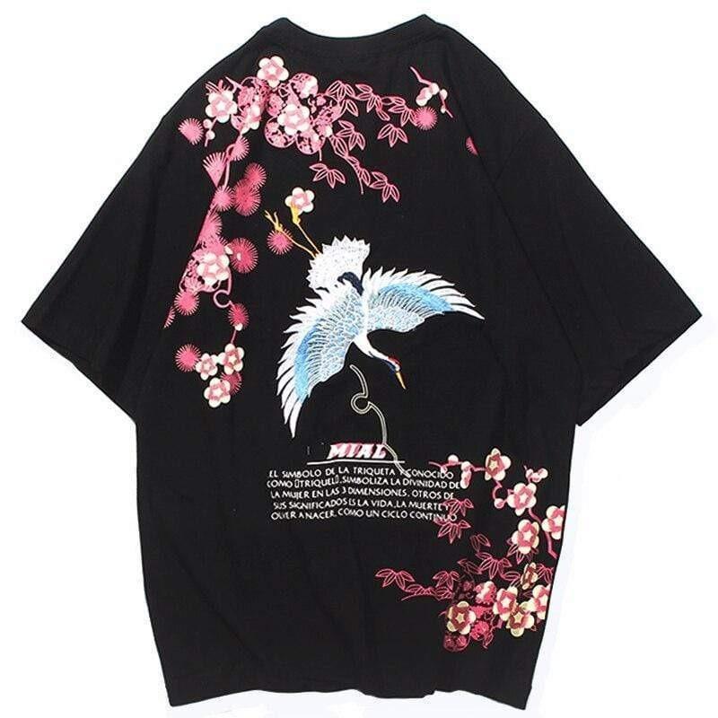 Diving Crane </br> Japanese T-Shirt
