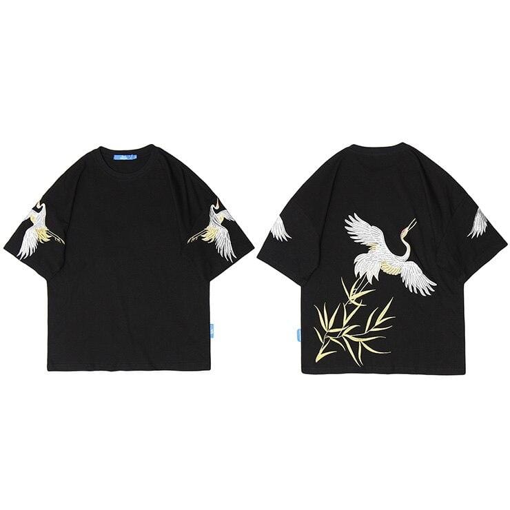 Flying White Crane </br> Japanese T-Shirt