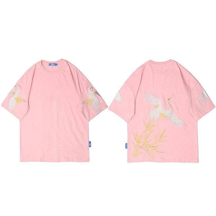 Flying White Crane </br> Japanese T-Shirt