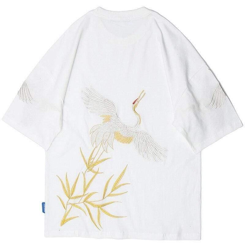 Flying White Crane </br> Japanese T-Shirt