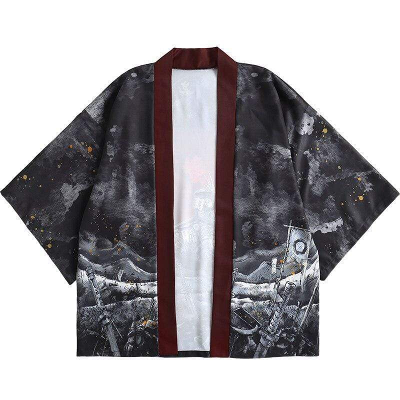 Haori Red Moon Kimono Japanese Women 2020 Print Warrior Cardigan Lovers Kimono Feminino Harajuku Chiffon Cosplay Mujer Blouse Kimono