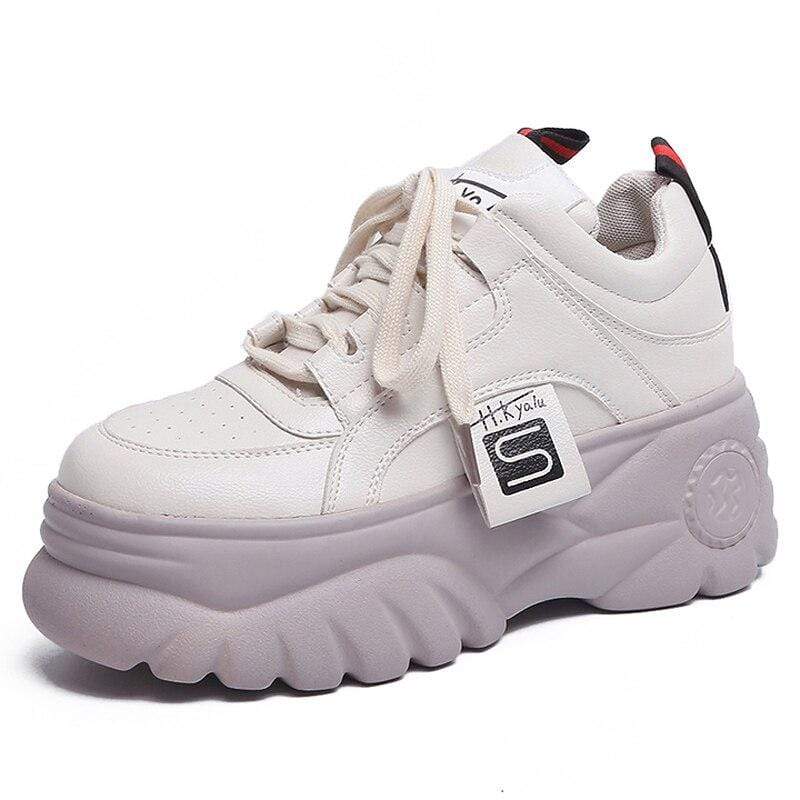 Hight Increase Ulzzang Women Casual Shoes Sneakers Platform Wedges High Heels Flats Loafers Ladies Creepers Trainers