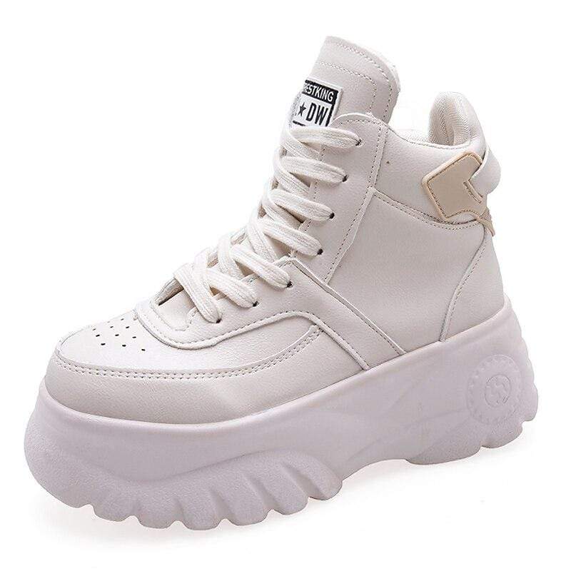 Hight Increase Ulzzang Women Casual Shoes Sneakers Platform Wedges High Heels Flats Loafers Ladies Creepers Trainers