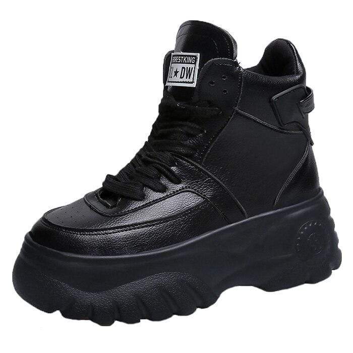 Hight Increase Ulzzang Women Casual Shoes Sneakers Platform Wedges High Heels Flats Loafers Ladies Creepers Trainers