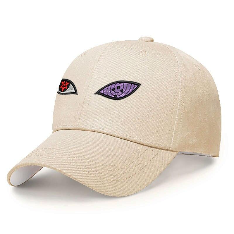 Japanese Cap New Anime Naruto Uchiha Sasuke Sharingan & Rinnegan Eye Cotton Cap Baseball Cap For Men Women Hip Hop Streetwear Dad Hat