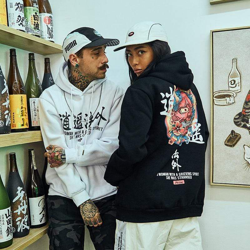 Japanese Embroidered Hannya </br> Hoodie