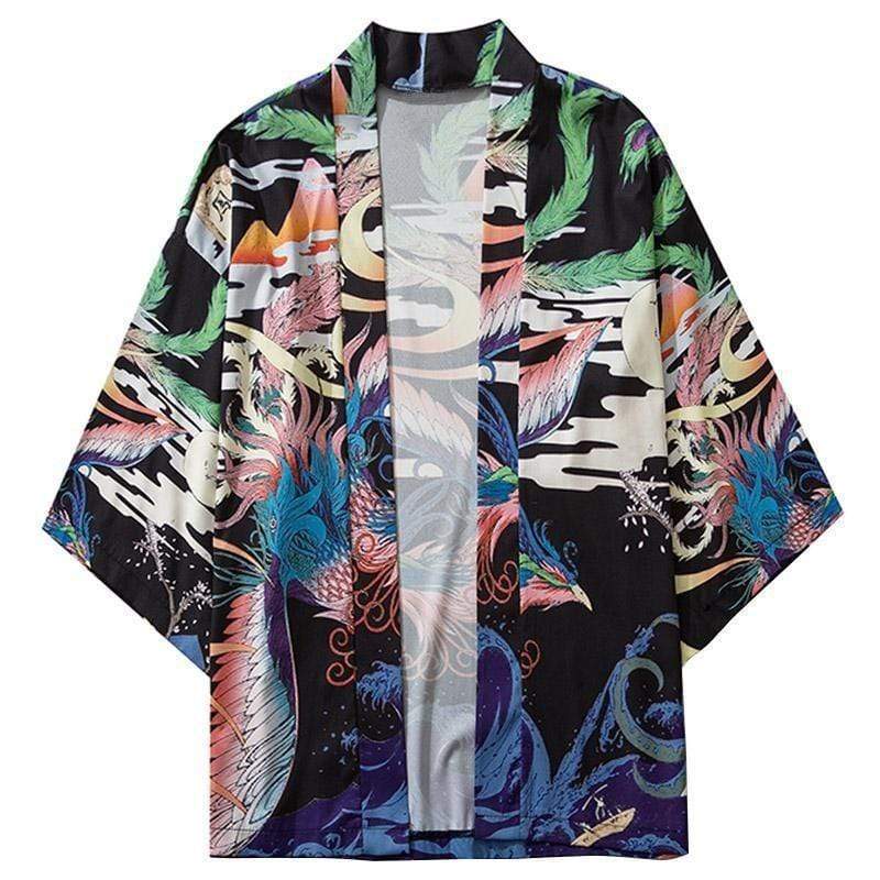 Japanese Painting Kimono Bird