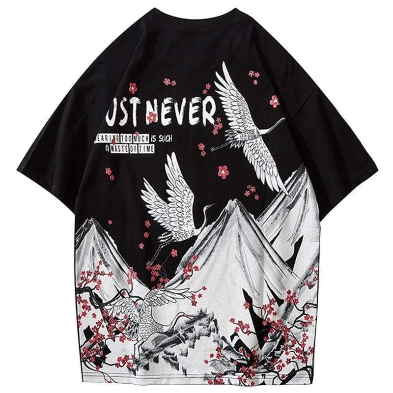 Just Never Crane T-shirt </br> Japanese T-Shirt