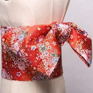 Red Kimono Belt </br> Womens Obi