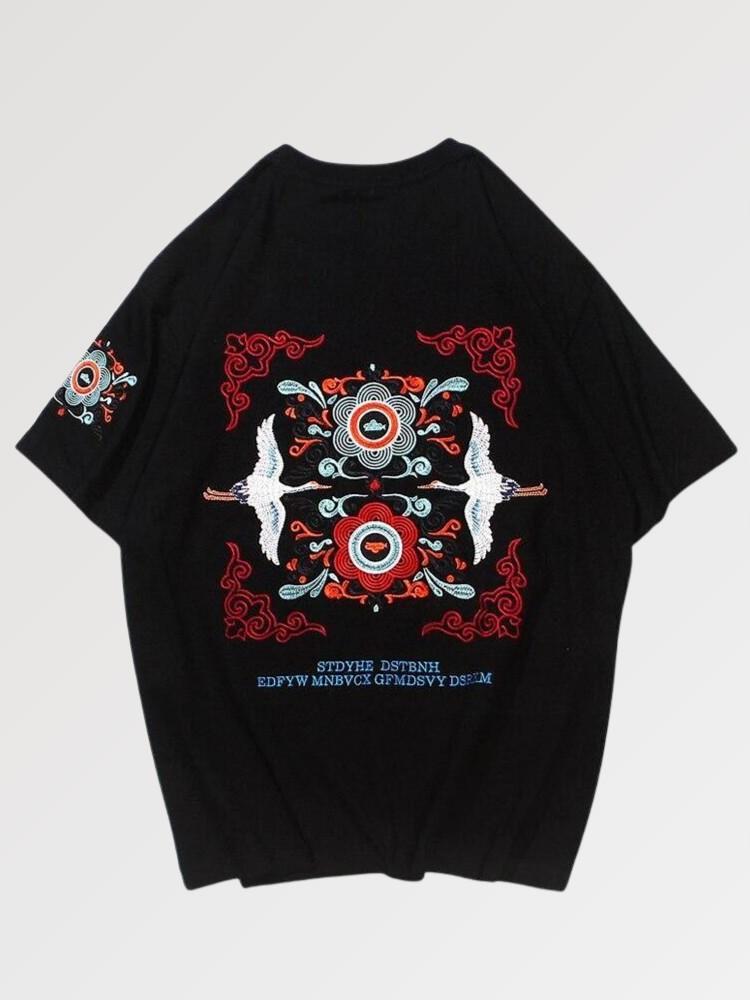 T-Shirt Japonais Brodé 'Kurashiki'