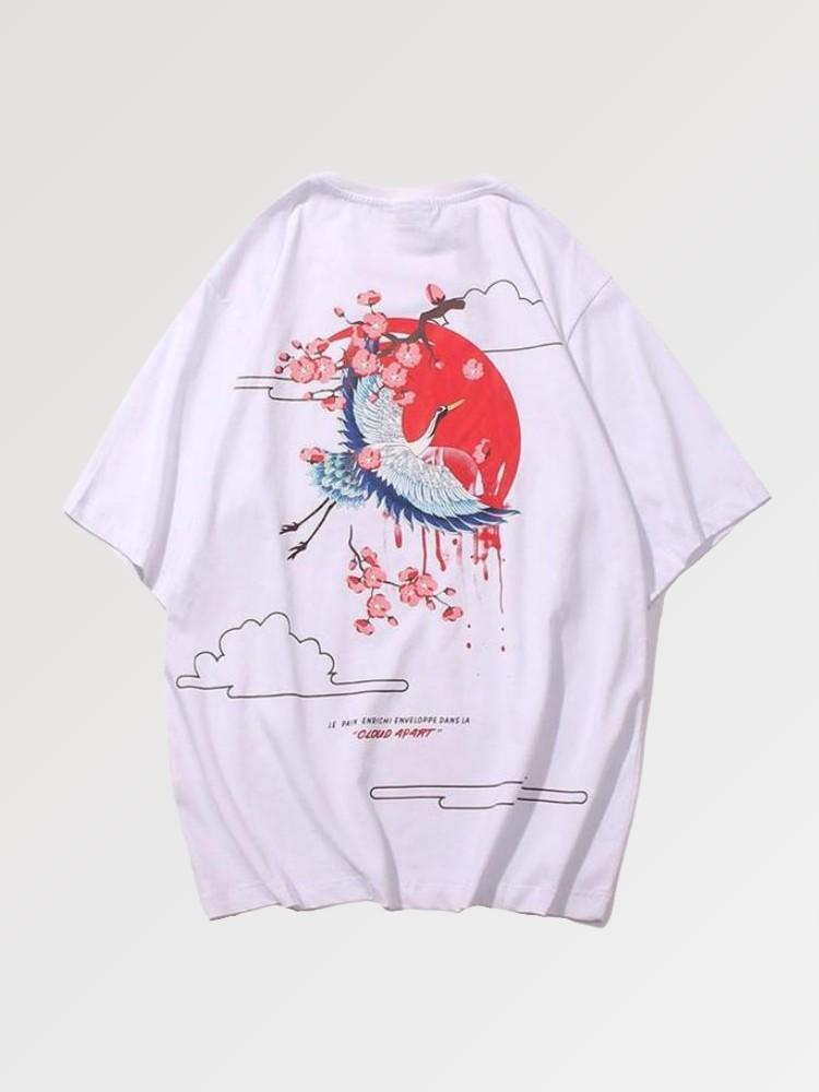 Tee Shirt Grue Japonaise 'Tsugaru'