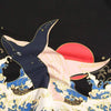 Whale in Raging Ocean </br> Japanese T-Shirt