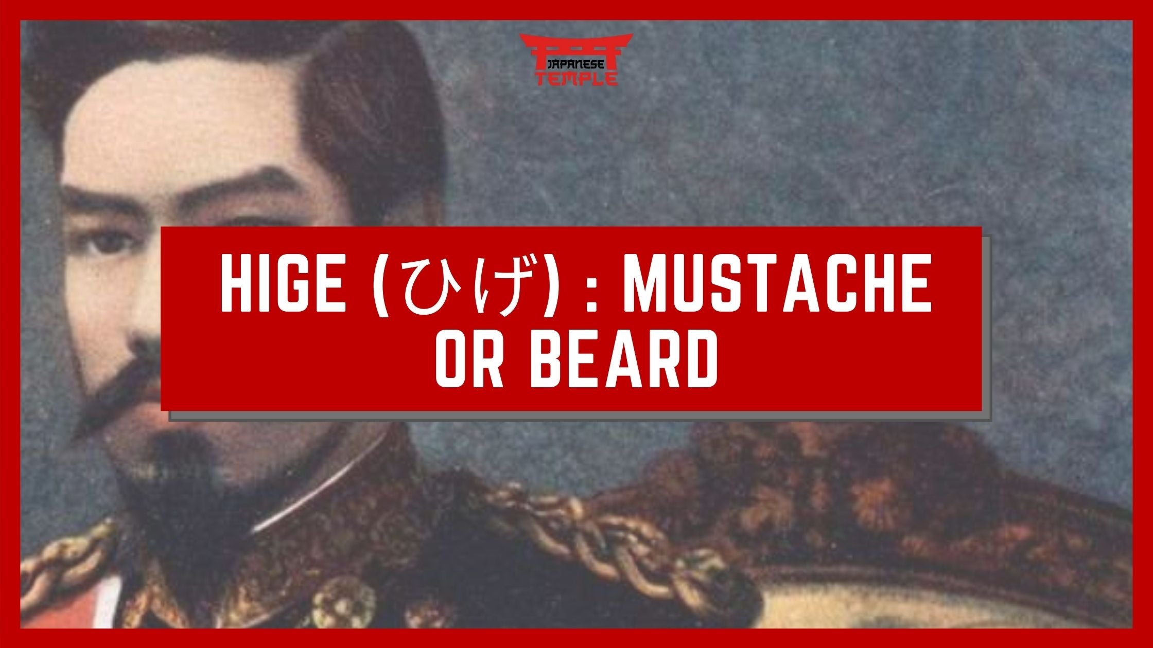Hige Japanese Mustache and Beard Japanese Temple