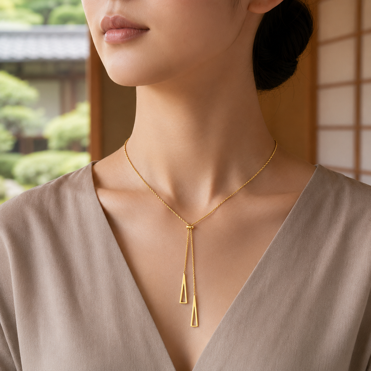 Womens Minimalist Japanese Necklace