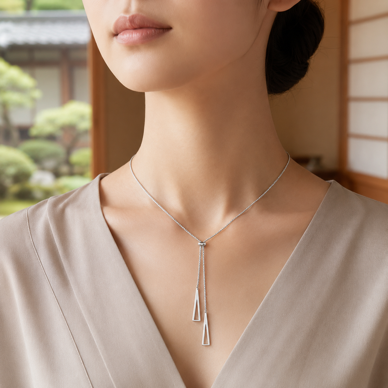 Womens Minimalist Japanese Necklace