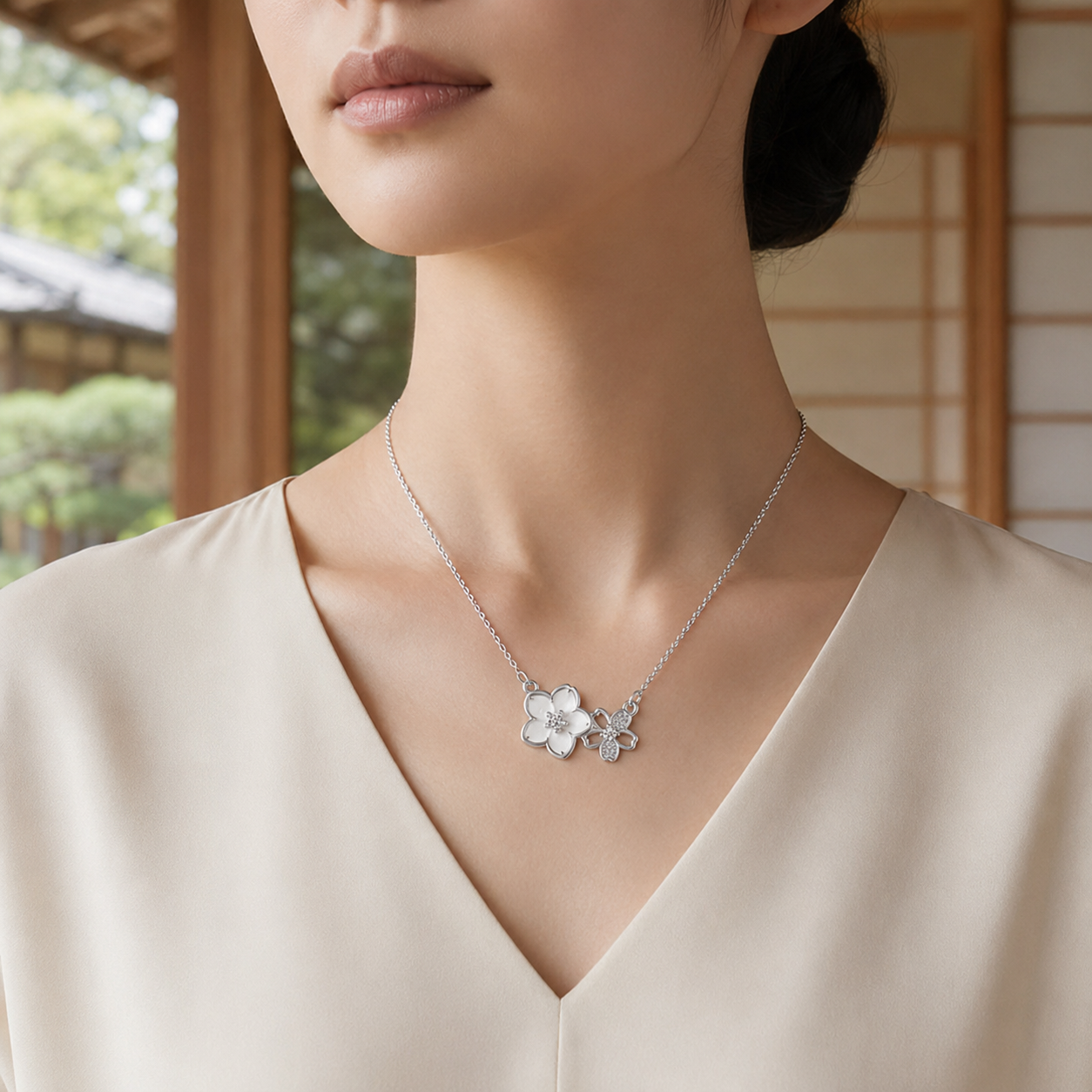 Japanese Sakura Necklace