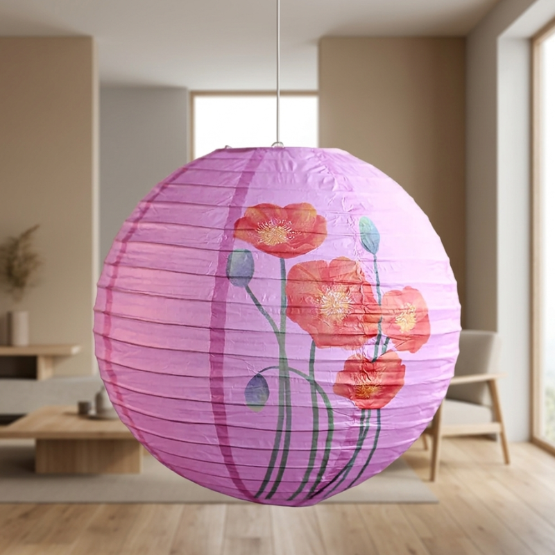 Pink Japanese Flower Lantern