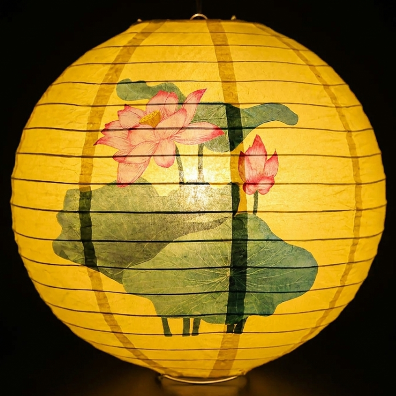 Lotus Flower Paper Lantern Lamp
