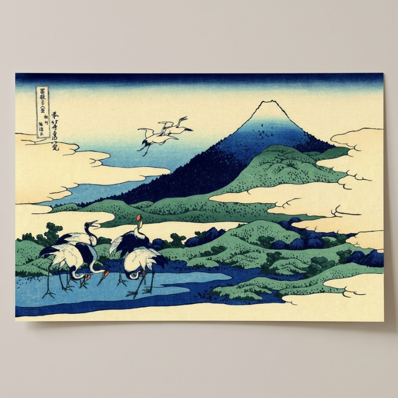 Umezawa in Sagami Province Woodblock Print