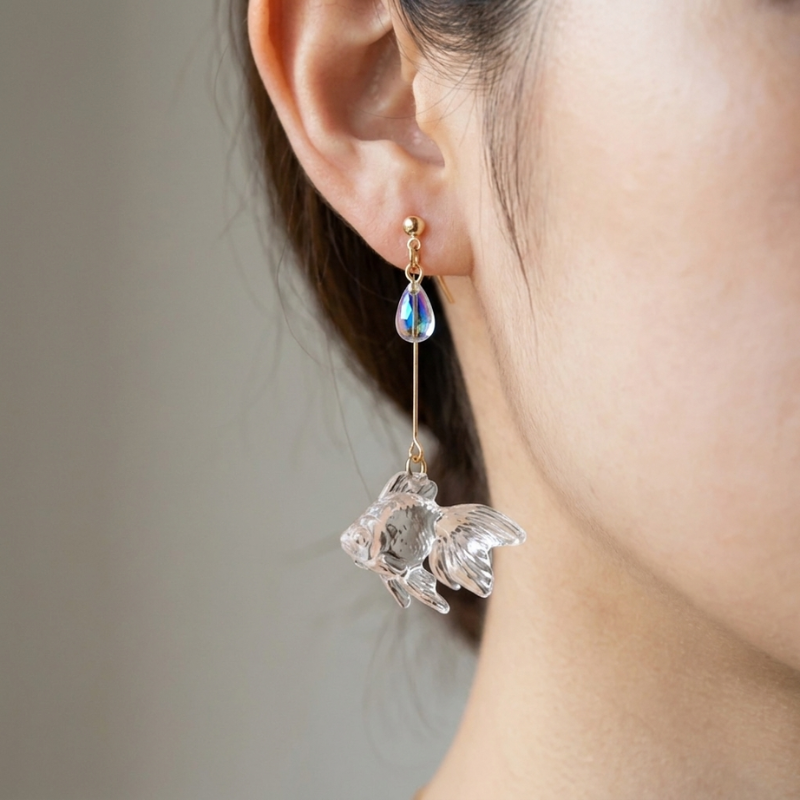 Goldfish Drop Earrings