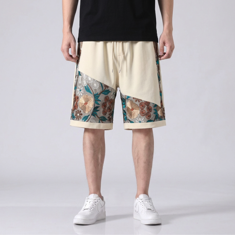 Embroidered Floral Shorts