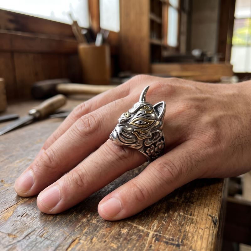 Hannya Mask Ring