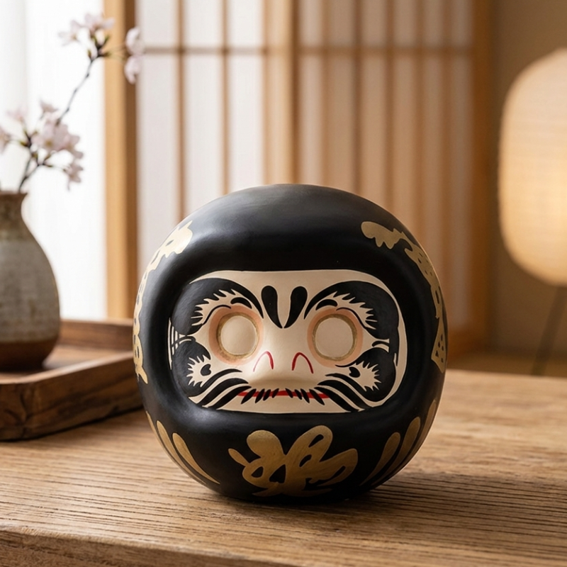 Japanese Black Daruma Doll