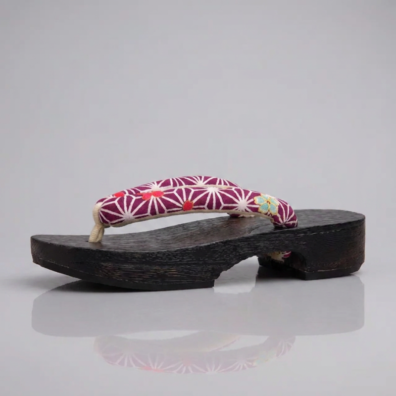 Traditional Floral Geta Sandals