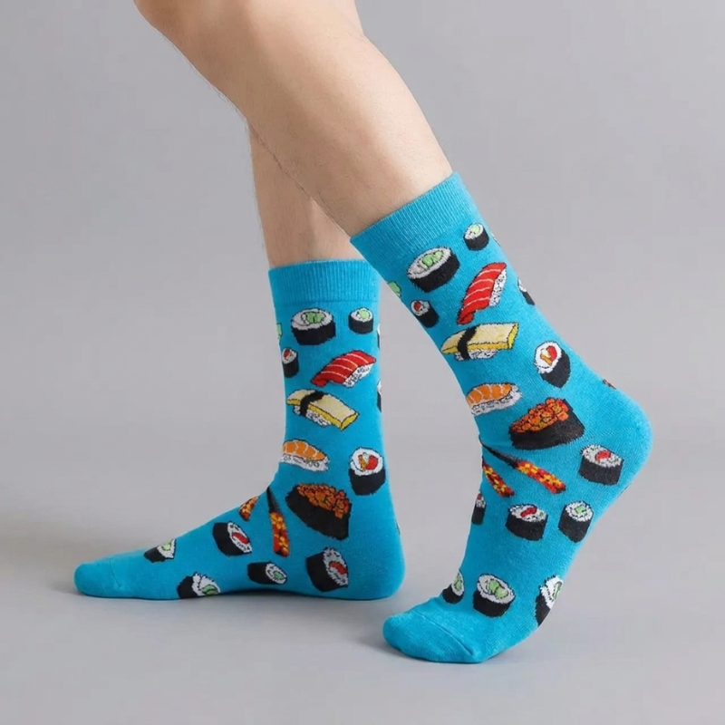 Sushi Print Crew Socks