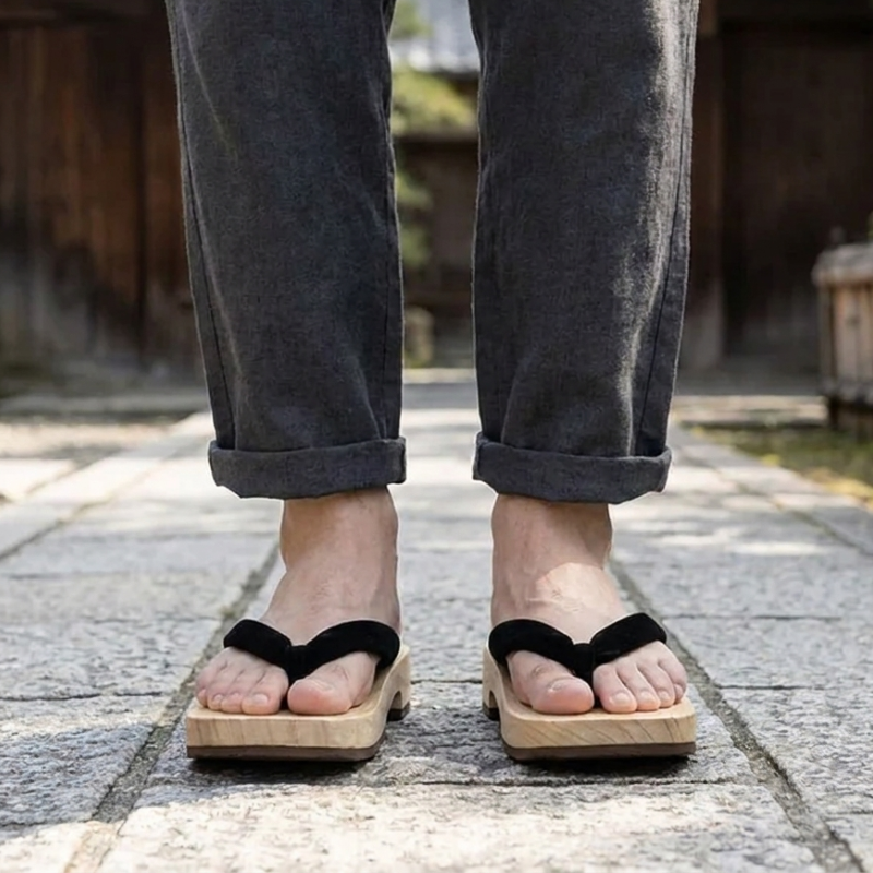 Men Japanese Geta Sandals