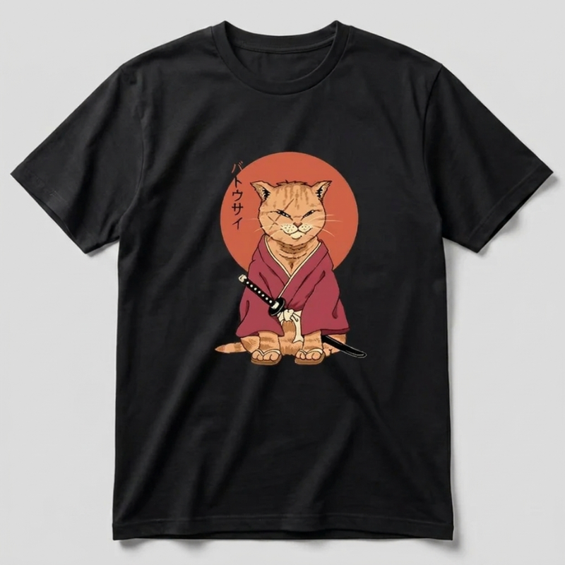 Samurai Cat T-shirt