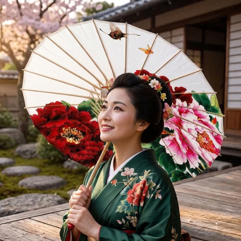 Wagasa Peony Umbrella