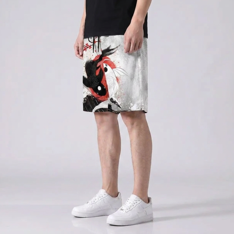Koi Fish Yin-Yang Shorts