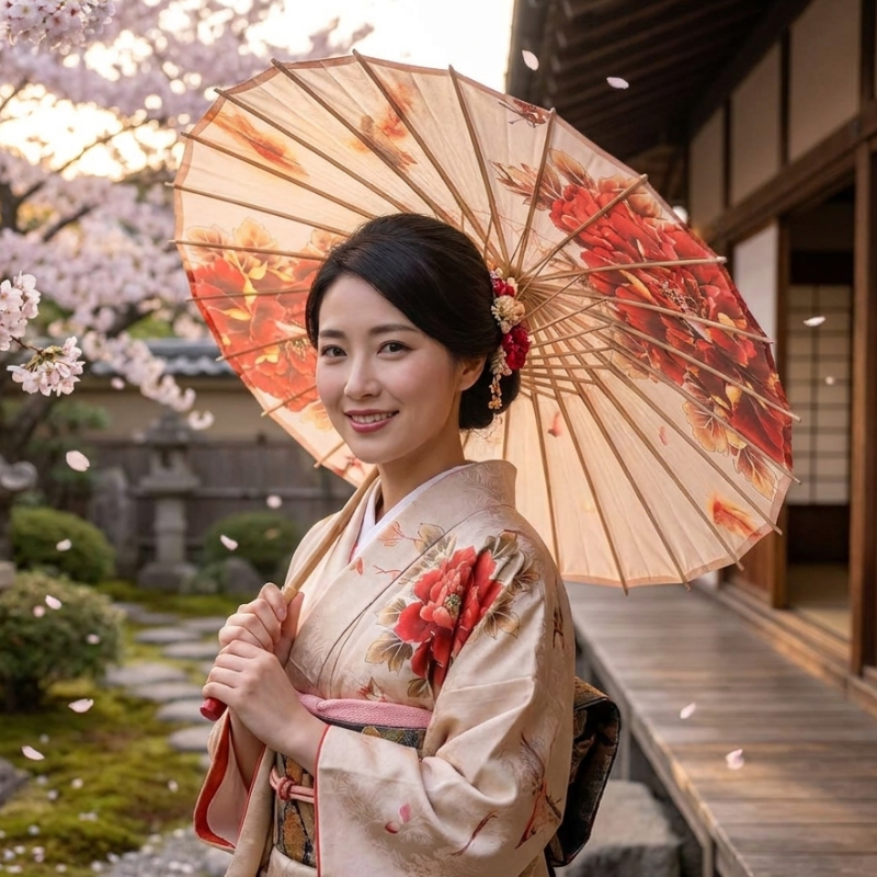 Koi Fish Wagasa Umbrella