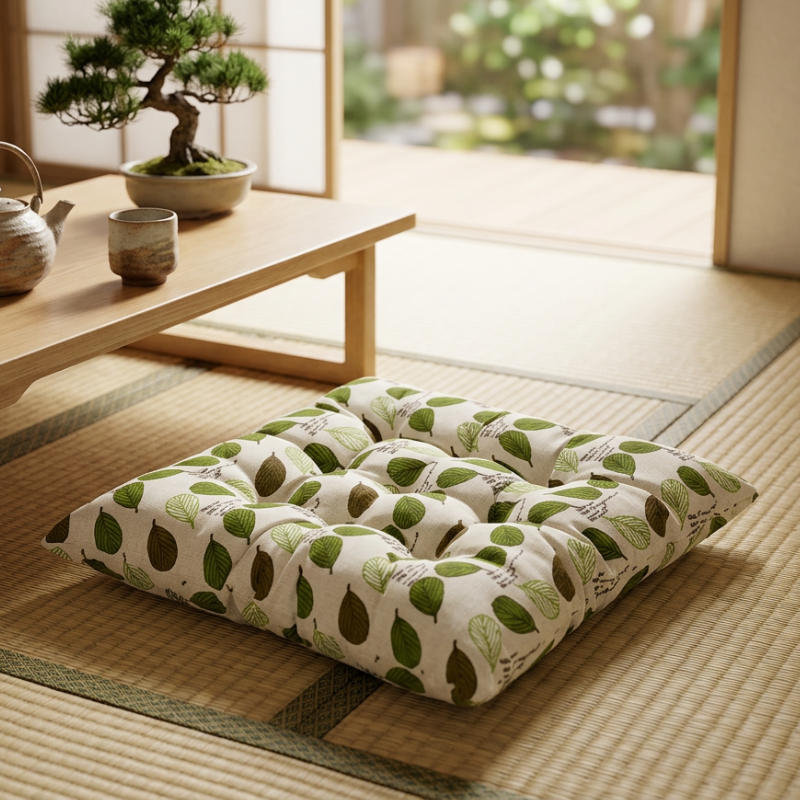 Green Leaf Zabuton Cushion