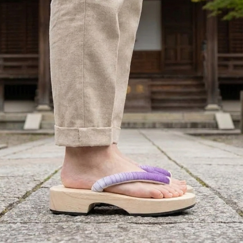 Purple Japanese Geta Sandals