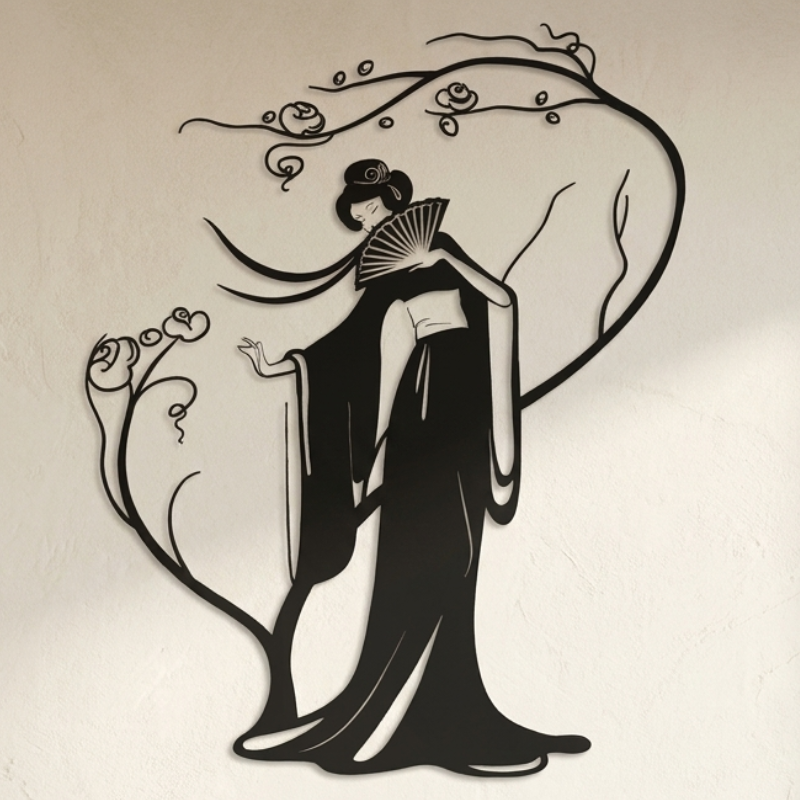 Japanese Geisha Wall Decal