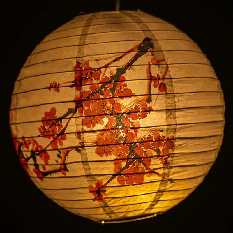 Cherry Blossom Paper Lantern Lamp