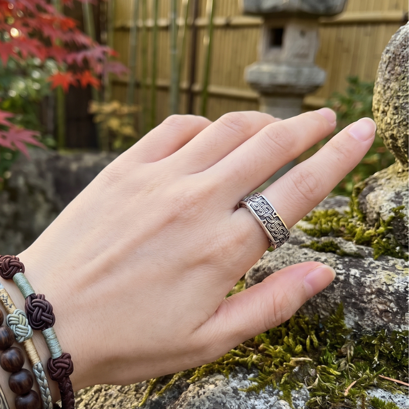 Japanese Geometric Pattern Ring